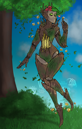 Meet Buzz, a pre-shattering magician's attempt at creating a dryad from an ancient magic tree. It's up to the same big gator hired to steal what was thought to be an ornate statue to now take care of her- but can Masn'an do that alone?